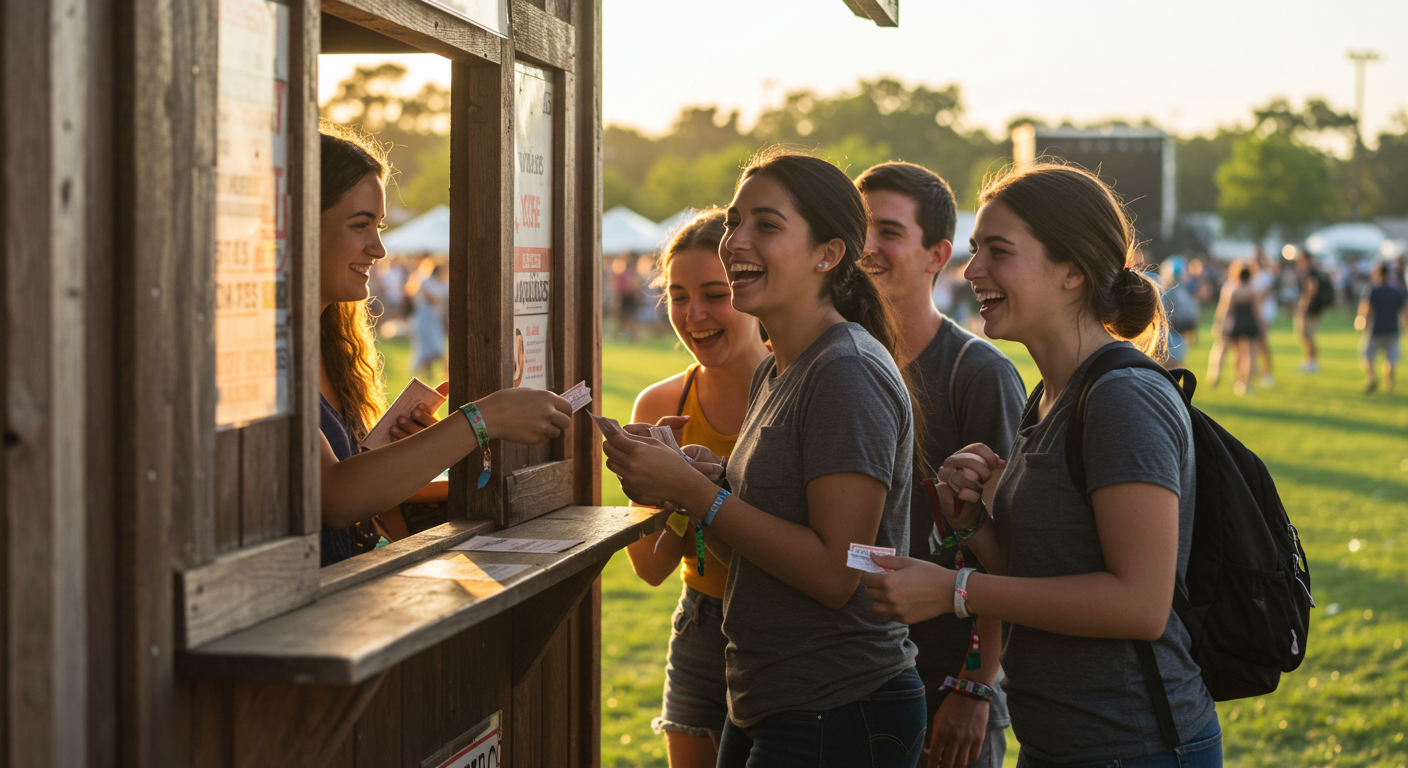Estudantes Comprando Ingressos